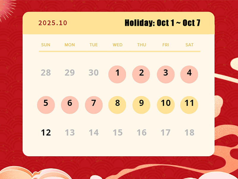 National Day And Mid-Autumn Festival Holiday Notice | JCT Machinery